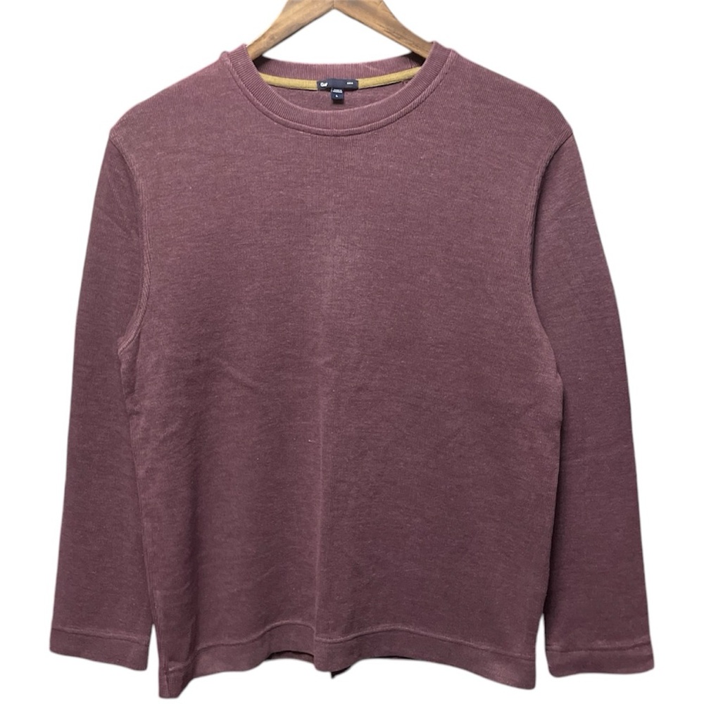 plain blank faded purple gap long sleeve crewneck casual fall winter sweatshirt